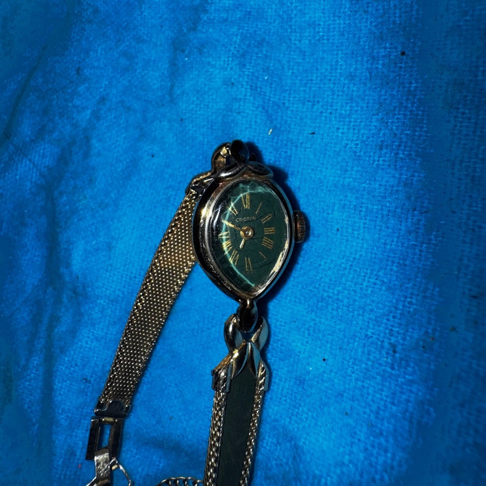 Croton Gold Watch with Green Face
